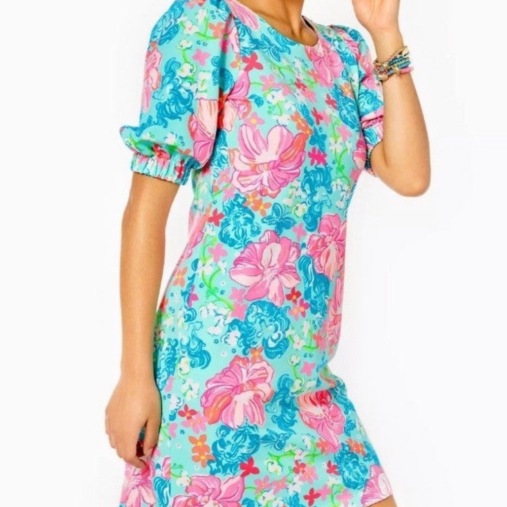 NWT Lilly Pulitzer Cayce surf blue luscious lions size Large